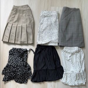 Lot of 6 skirts Medium Zara Aritzia Urban Outfitters